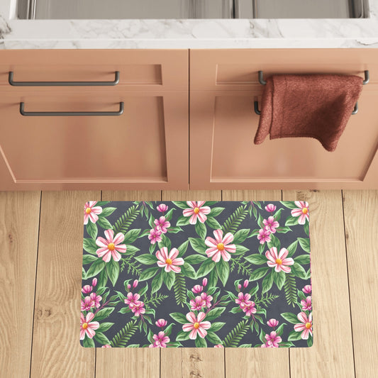 Summer Floral Pattern Print Design SF010 Kitchen Mat