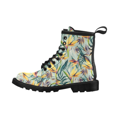 Tropical Flower Pattern Print Design TF022 Women's Boots