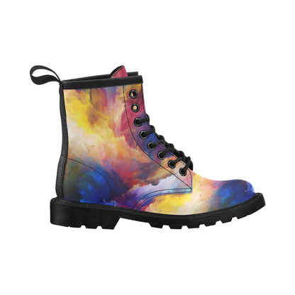 Vortex Twist Swirl Water Color Design Women's Boots