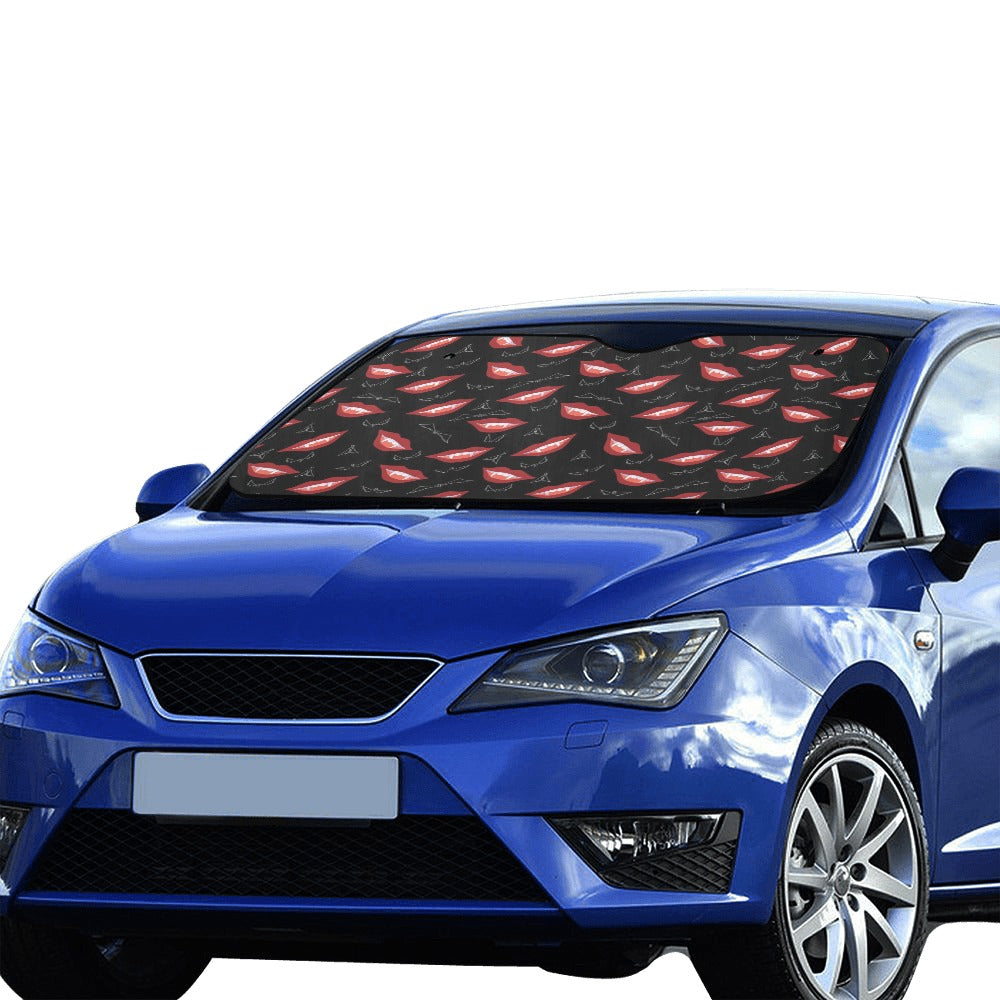 Vampire Lips Print Design LKS301 Car front Windshield Sun Shade