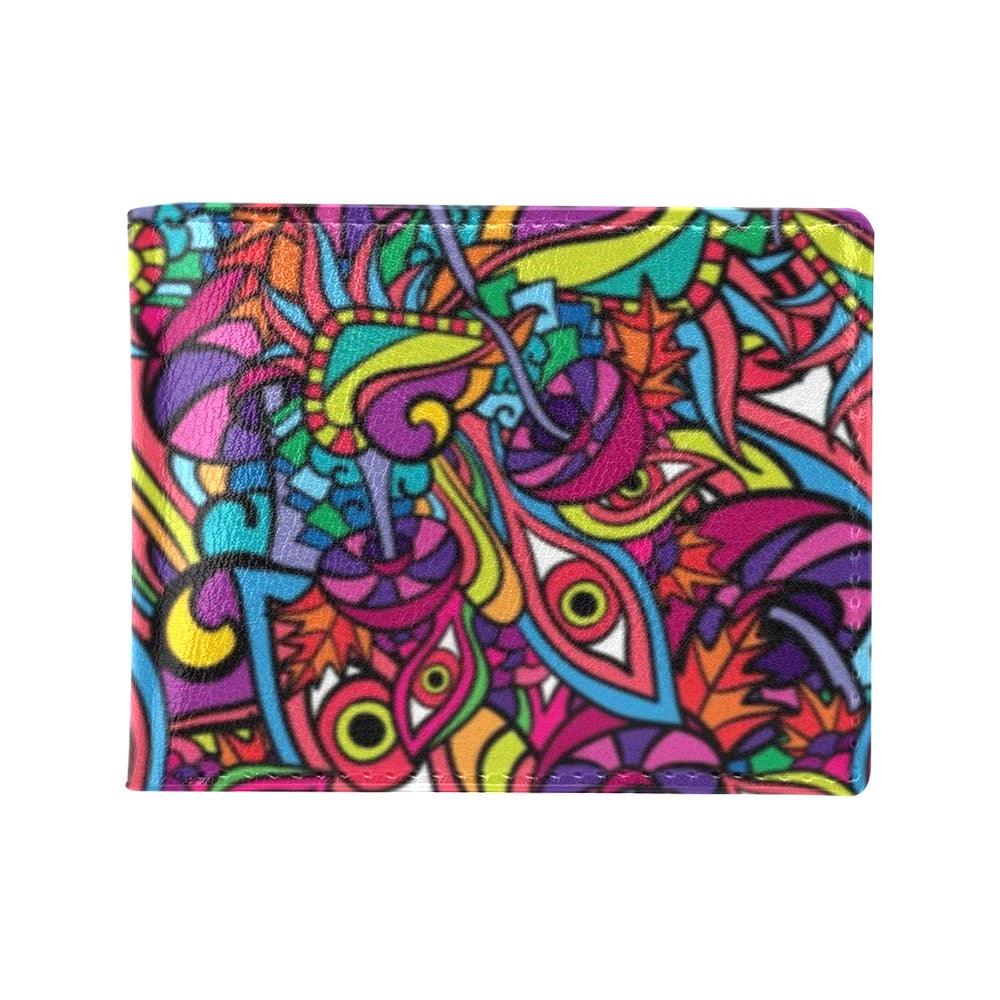 Trippy Print Design LKS302 Men's ID Card Wallet
