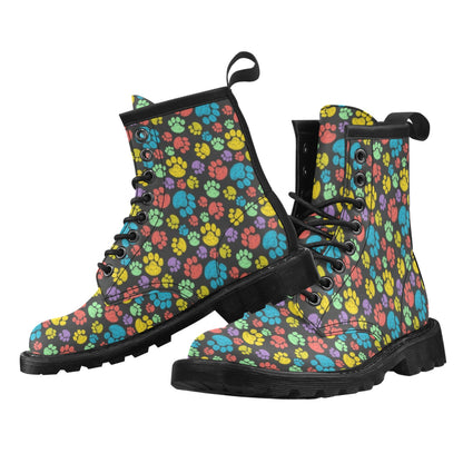 Paw Colorful Print Women's Boots