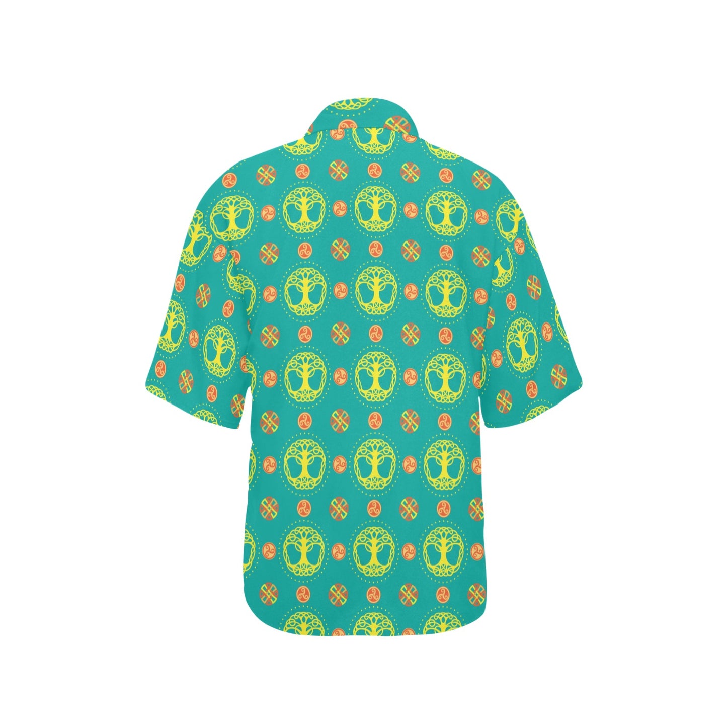 Celtic Tree of Life Print Pattern Women's Hawaiian Shirt