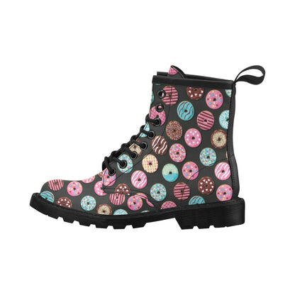 Donut Pattern Print Design DN02 Women's Boots