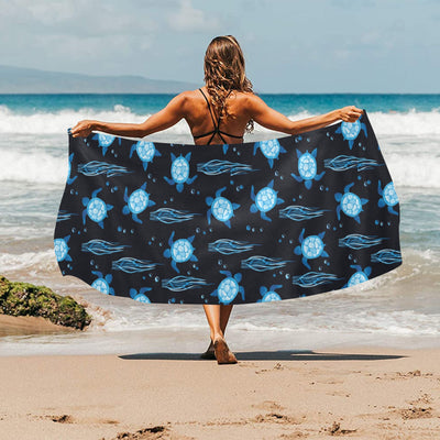 Sea Turtle Print Design LKS3013 Beach Towel 32" x 71"