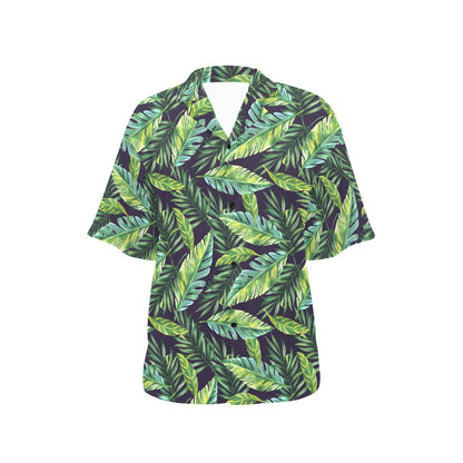 Tropical Flower Pattern Print Design TF06 Women's Hawaiian Shirt