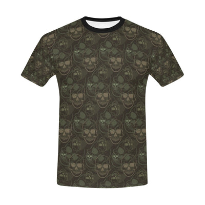 Skull Camo Style Print Design LKS308 Men's All Over Print T-shirt