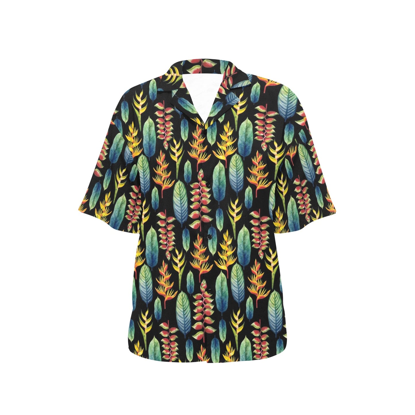 Heliconia Pattern Print Design HL03 Women's Hawaiian Shirt