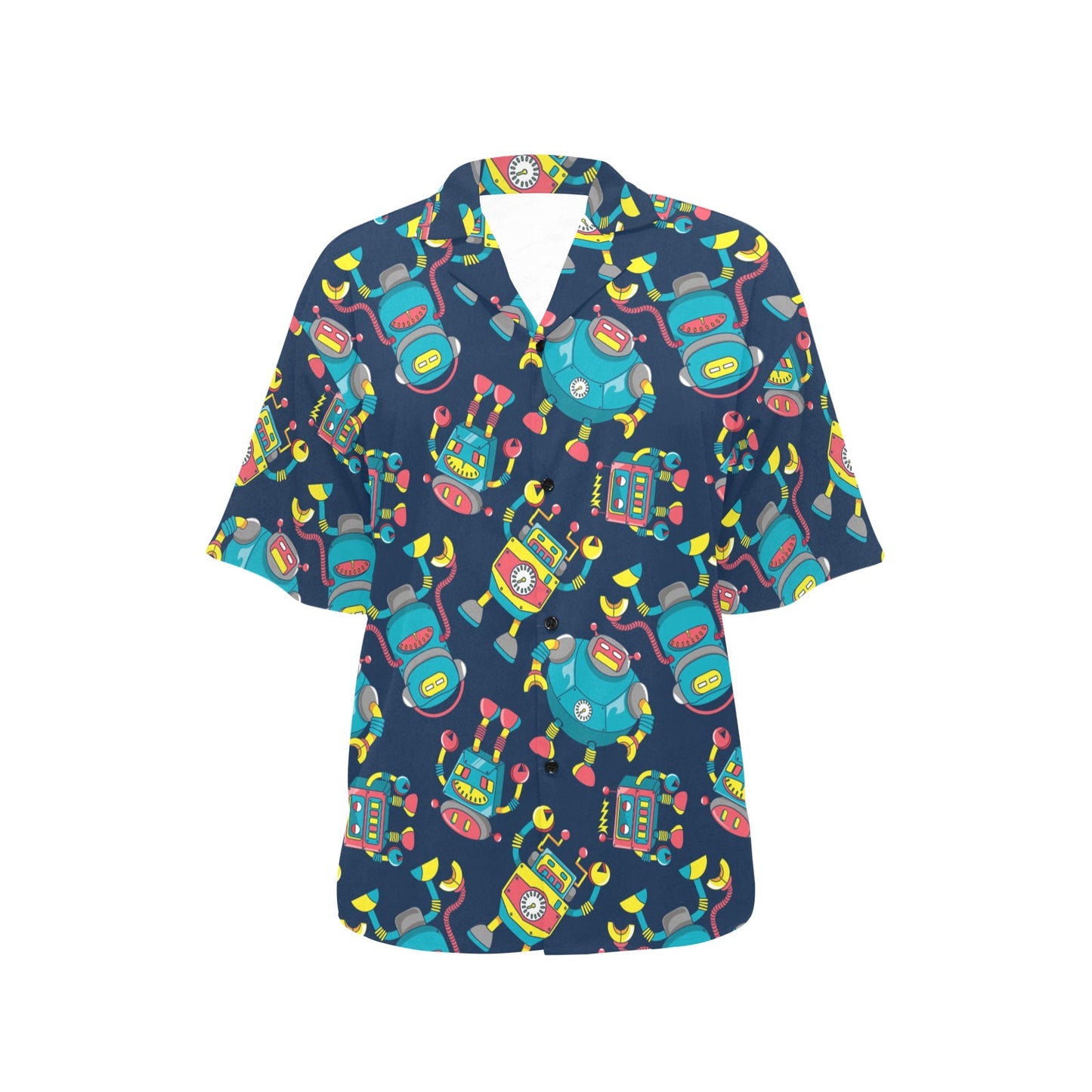 Robot Pattern Print Design A05 Women's Hawaiian Shirt