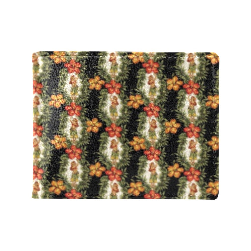 Hawaiian Flower Hula Hibiscus Print Men's ID Card Wallet