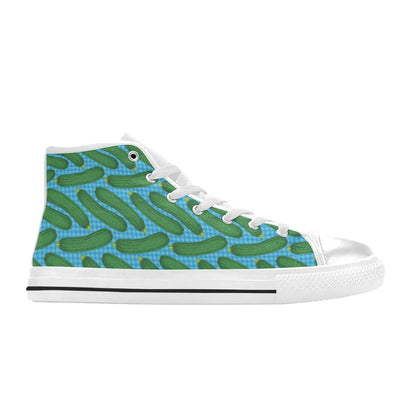 Zucchini Print Design LKS301 High Top Women's White Shoes