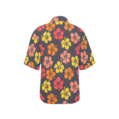 Hibiscus Pattern Print Design HB024 Women's Hawaiian Shirt