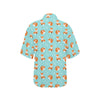 Fox Design Snow Print Pattern Women's Hawaiian Shirt