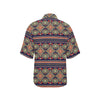 Ethnic Geometric Print Pattern Women's Hawaiian Shirt