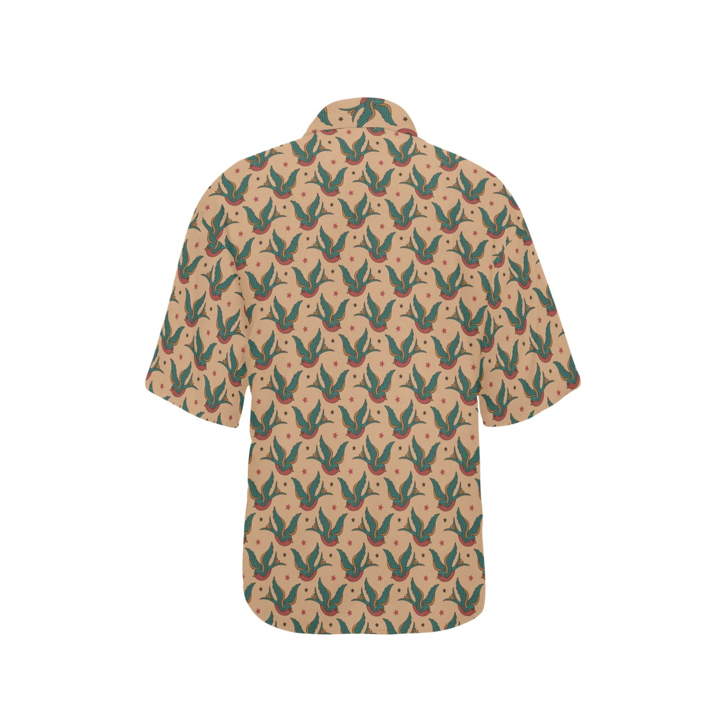 Old School Tattoo Swallow Design Women's Hawaiian Shirt