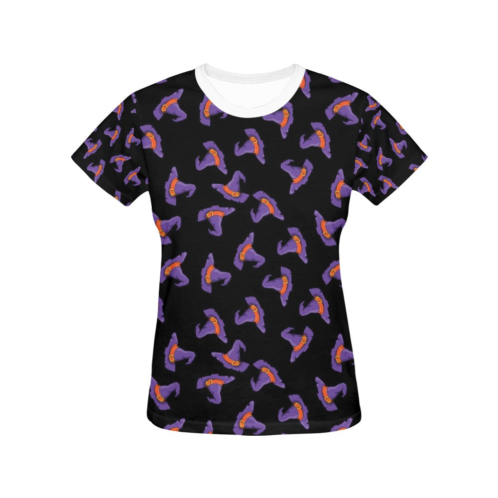 Witch Hat Print Design LKS304 Women's  T-shirt