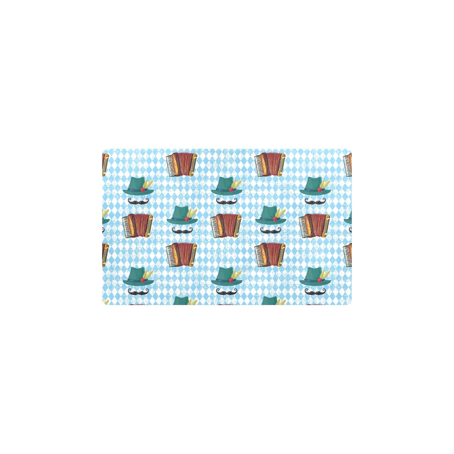 Accordion Mustache Pattern Print Design 01 Kitchen Mat