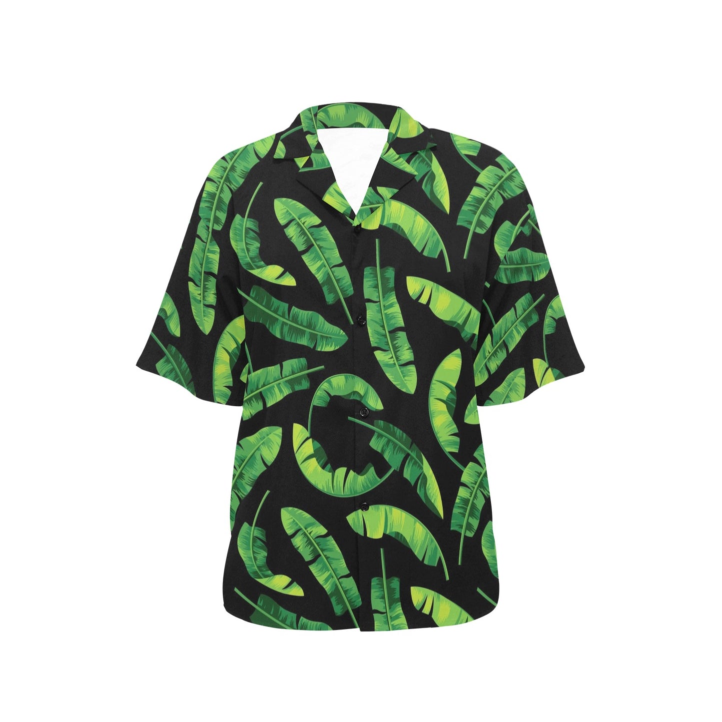 Banana Leaf Pattern Print Design BL02 Women's Hawaiian Shirt