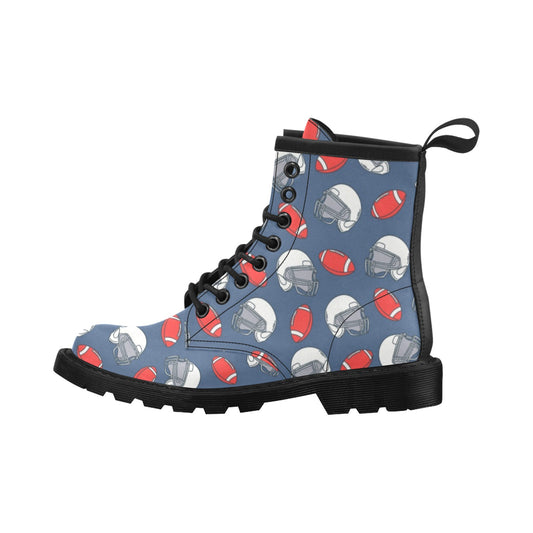 American Football Helmet Design Pattern Women's Boots