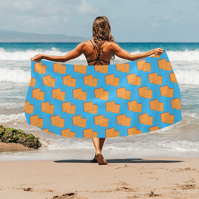 Waffle Print Design LKS304 Beach Towel 32" x 71"