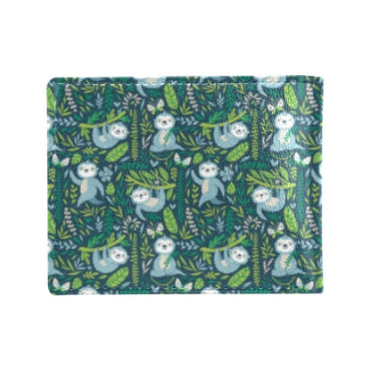 Sloth Print Design LKS304 Men's ID Card Wallet