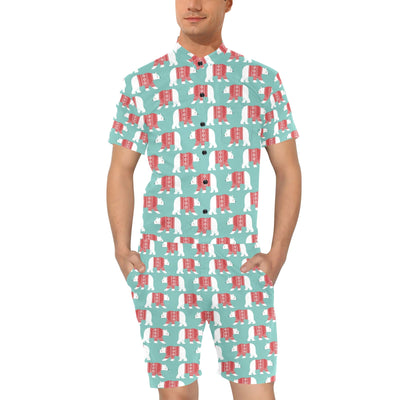 Polar Bear Pattern Print Design A04 Men's Romper