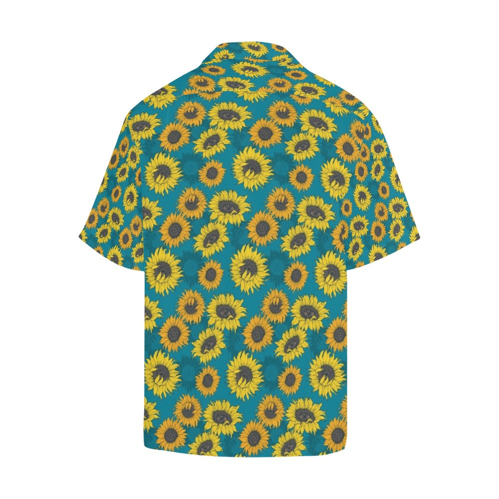 Sunflower Print Design LKS301 Men's Hawaiian Shirt