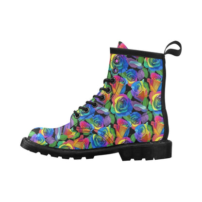 Rose Pattern Print Design RO02 Women's Boots