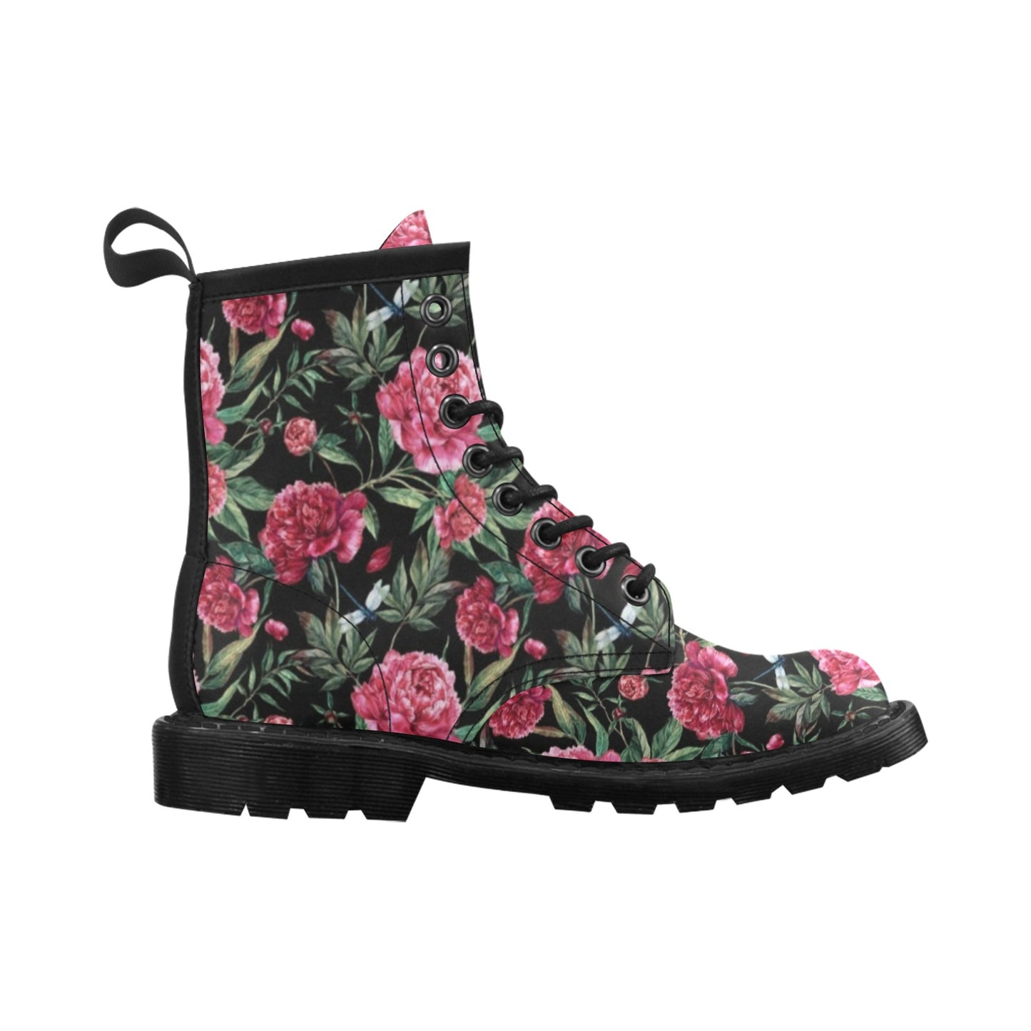 Peony Pattern Print Design PE04 Women's Boots