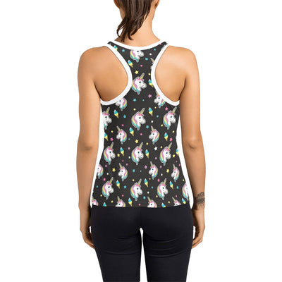 Unicorn Print Design LKS302 Women's Racerback Tank Top