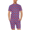 kaleidoscope Purple Orange Print Design Men's Romper