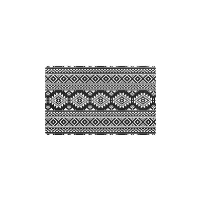 Aztec Black White Print Pattern Kitchen Mat