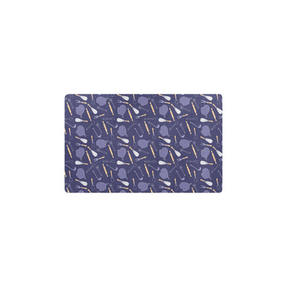 Cooking Kitchen Tools Pattern Print Design 04 Kitchen Mat