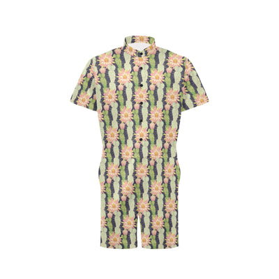 Cactus Pattern Print Design 01 Men's Romper