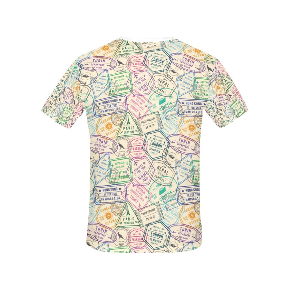 Travel Stamp Print Design LKS303 Women's  T-shirt