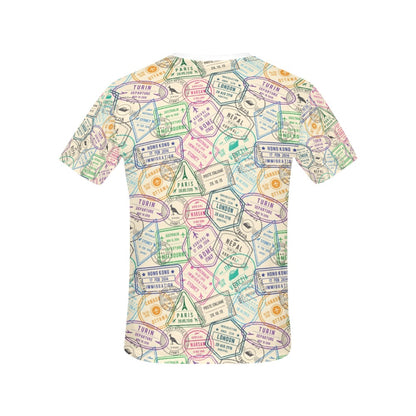 Travel Stamp Print Design LKS303 Women's  T-shirt