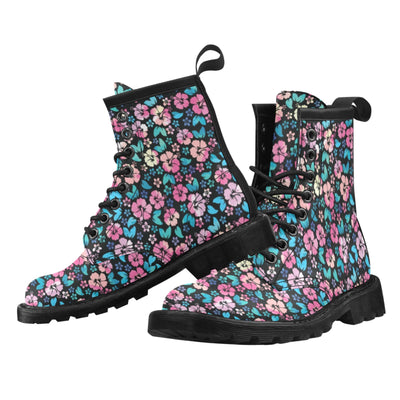 Pink Hibiscus Hawaiian Flower Women's Boots