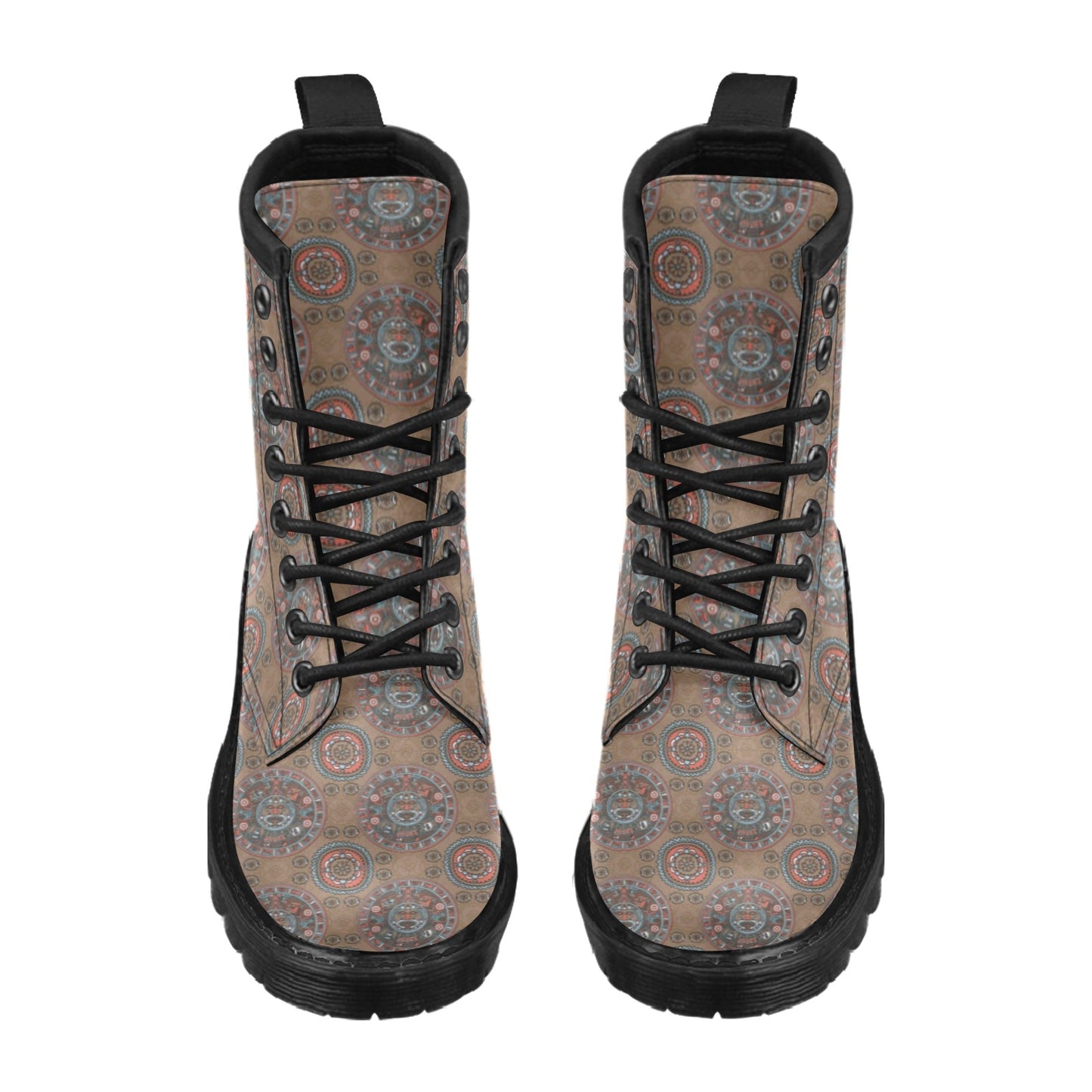 Calendar Aztec Design Print Pattern Women's Boots