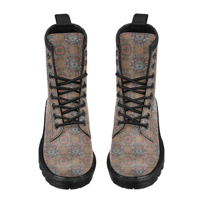 Calendar Aztec Design Print Pattern Women's Boots