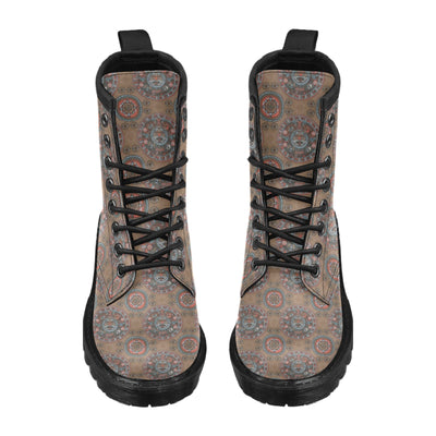 Calendar Aztec Design Print Pattern Women's Boots