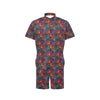 Rooster Print Style Men's Romper