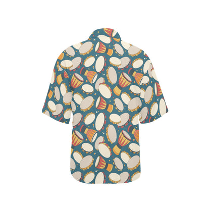 Tambourine Pattern Print Design 01 Women's Hawaiian Shirt