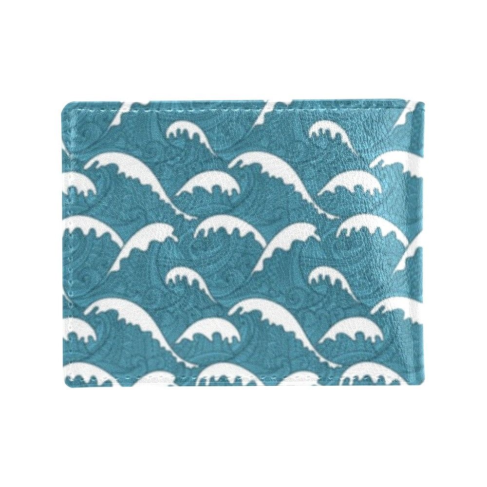 Surf Wave Tribal Design Men's ID Card Wallet