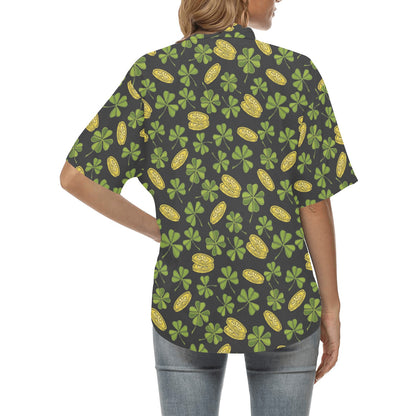 St Patricks Day Print Design LKS305 Women's Hawaiian Shirt