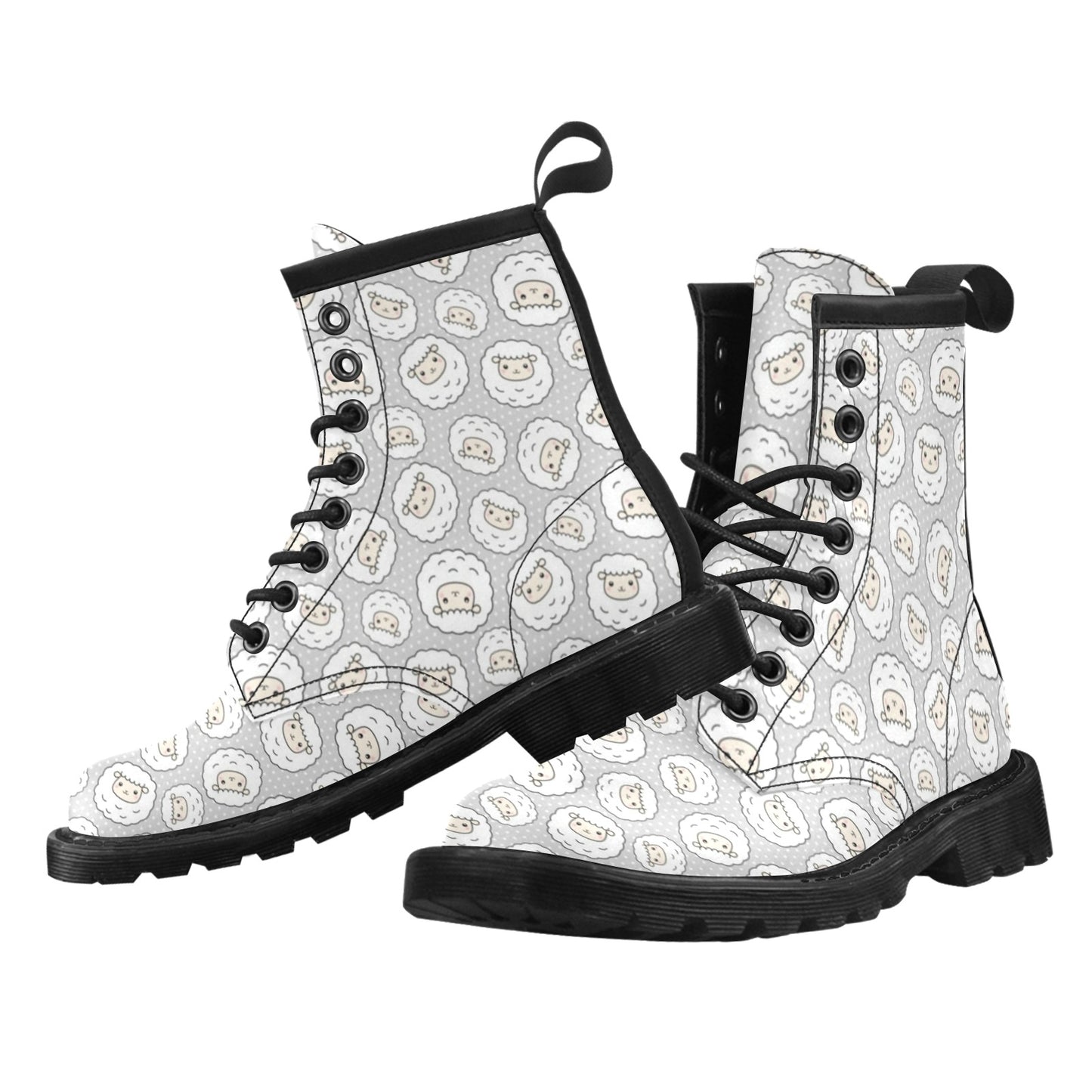 Sheep Print Design LKS401 Women's Boots