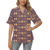 Aztec Pattern Print Design 09 Women's Hawaiian Shirt