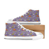 Zombie Dinosaur Print Design LKS302 High Top Women's White Shoes