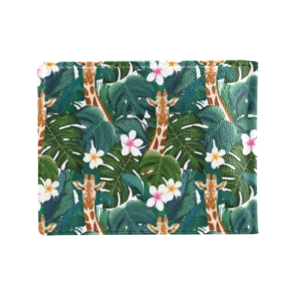 Giraffe Jungle Design Print Men's ID Card Wallet