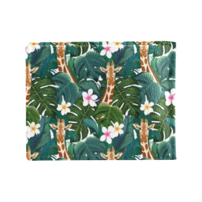 Giraffe Jungle Design Print Men's ID Card Wallet