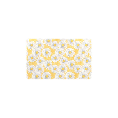 Daisy Yellow Watercolor Print Pattern Kitchen Mat